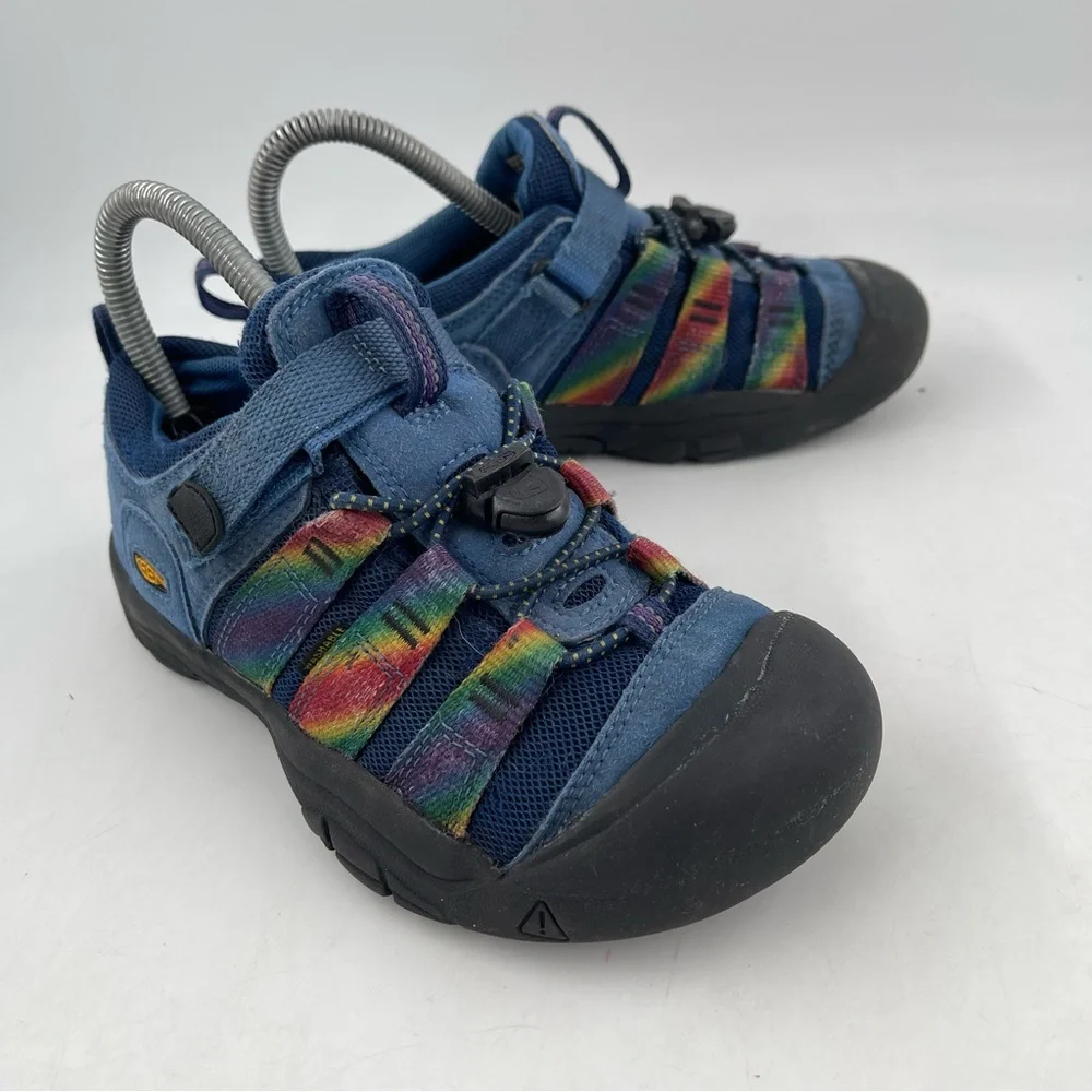 Keen Big Kids Newport H2SHO Blue & Rainbow Multi-Use Waterproof Shoes - Size 3 Y